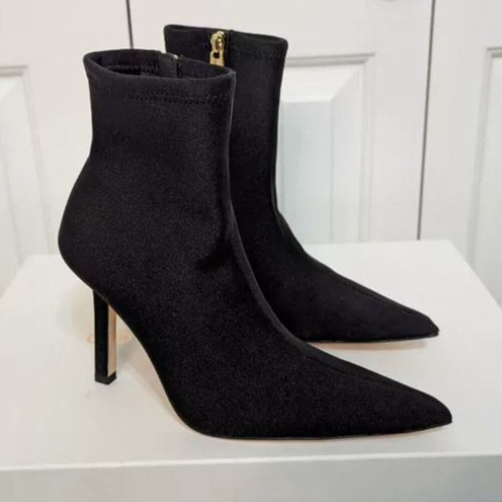 Good American Black Heeled Boots